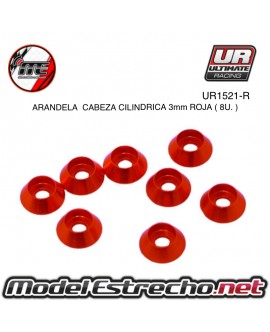 ULTIMATE ARANDELAS CABEZA CILINDRICA ALUMINIO AZUL 3mm (8u.)