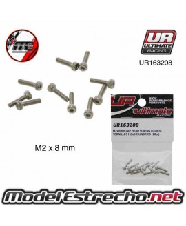 TORNILLOS M2x8mm  (10U.) CILINDRICO Ref: UR163208