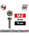 TORNILLOS M2x8mm  (10U.) CILINDRICO Ref: UR163208